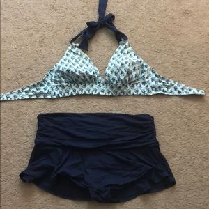 Land’s End bikini top and skirted bikini bottom